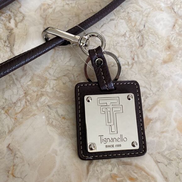 NWOT Tignanello Brown Leather Cross Body Bag - Picture 10 of 14